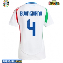 Italien Alessandro Buongiorno #4 Auswärtstrikot Frauen EM 2024 Kurzarm